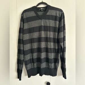 7 for All Mankind Men's Black and Gray wool sweater